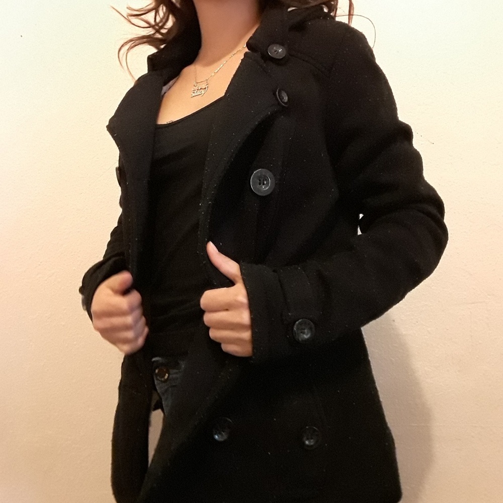 Trench coat with hood